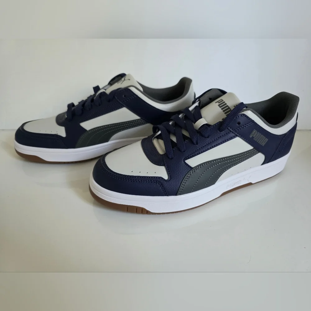 Puma Rebound Joy Low Top Sneakers Blue White Gray Men's Size 11